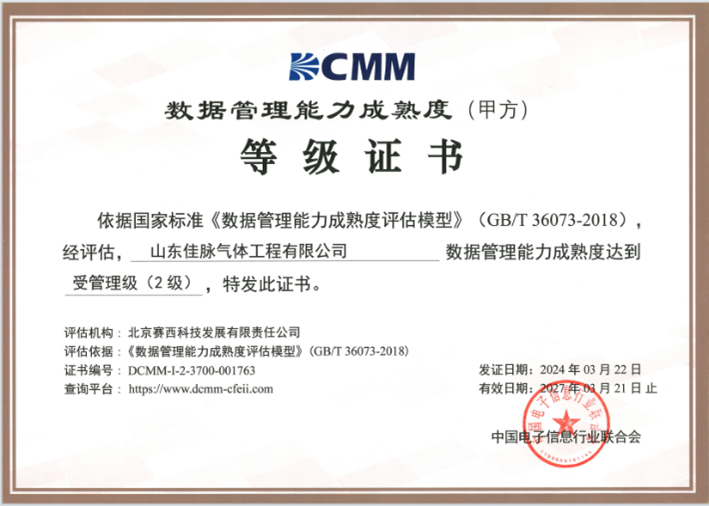 Achieving the DCMM Level Ⅱ Certification in April 2024